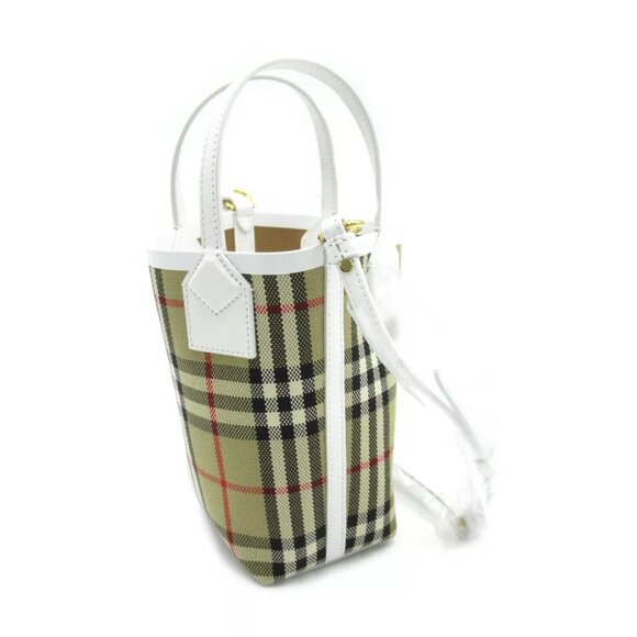 BURBERRY mini london 2way Shoulder crossbody Bag canvas leather Beige - Picture 4 of 7